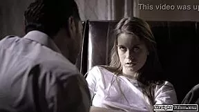 psychiatrist grabs troubled brunette teen for deepthroat facefuck domination