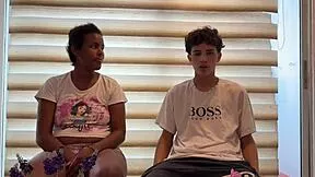 Stepmom catches me deflowering stepsister then fucks