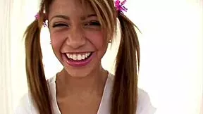 veronica rodriguez, show that cute latina face taking huge cock for messy facial cum swallow