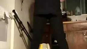 i love sharing my petite gf's big natural tits bouncing in homemade workout pov