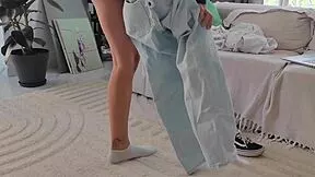 Step-daddy catches me fingering asshole in jeans now punishes tight hole rough creampie taboo