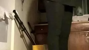 i love sharing my petite gf's big natural tits bouncing in homemade workout pov
