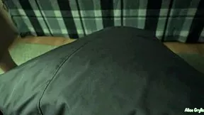 her huge tits bounce wildly as i fill her tight shaved pussy with hot cum pov