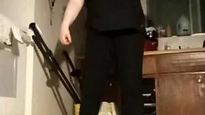 i love sharing my petite gf's big natural tits bouncing in homemade workout pov