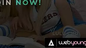 Captain harmony rivers tutors newbie lulu chu cheerleader lesson flips to hot pussy licking feast college party