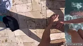 Tiny teen's first huge cock anal surprises her friends... or does it?