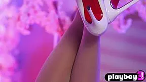 Petite Asian teen poses seductively in white lingerie before stripping