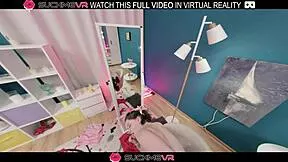 wanna see busty rebecca nikson ride her lover's cock doggystyle in vr?