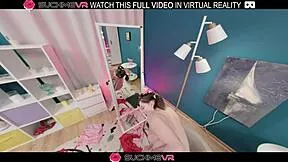 wanna see busty rebecca nikson ride her lover's cock doggystyle in vr?