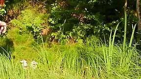 Redhead Nude by the Lake