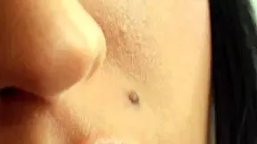 Slim babe fingers shaved pussy solo hard