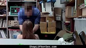 LP Officer bends shoplifter teen over garage for rough doggystyle punishment