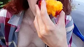Redhead Nude by the Lake