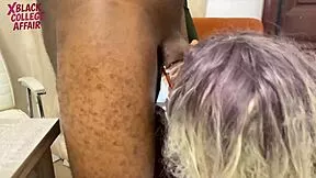 teacher spots student ebony boobs and bends her over office desk for creampie