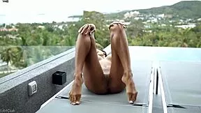 young model putri cinta poses solo seductively in every angle.