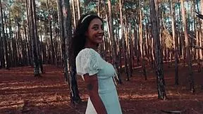 A walk in forest turns into deepthroat bbc suck 😈🌳