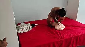 tiny virgin teases with strip before first time