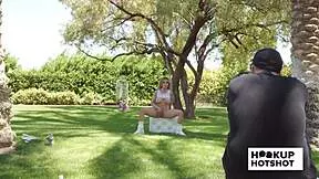 behind scenes jesse pony flashes her petite tits during steamy photoshoot