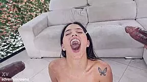 damn helena star's back taking two huge cocks deep in her ass for that dap pounding