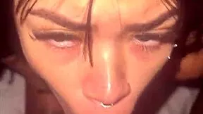 Top Model Brunette Teen Sucks Huge Monster Cock Deepthroat Gagging Choking Sloppy Cumshot Facial Pov