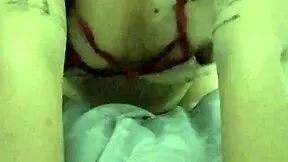 Hot Petite Asian with Tattoos Bound in Bondage Handcuffs Gets Interracial Pussy Fucked Hard by Couple