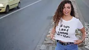 abricoff films fun wet t-shirt lingerie contests with exhibitionist girls in public