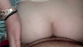 Sexy blonde bombshell rides big cock wildly in close-up doggystyle squirt