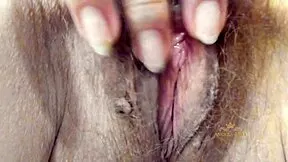 Milf Angela Jerks Hairy Pussy Waiting For Young Husband