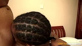 Think this hot nigerian babe can take that fat white dick wrecking her big black booty?