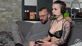 irongina sneaks away as cheating girlfriend for sneaky bent over doggystyle