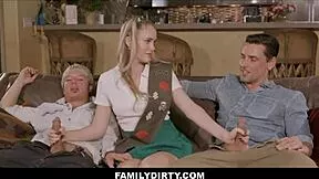 Skinny blonde 18+ stepdaughter athena fleurs joins stepdad ryan driller and stepbrother johnny palms for petite tits threesome blowjobs and monster cock pussy pounding