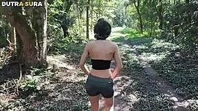 Stepdad catches stepdaughter in woods rips her virgin ass virginity gone