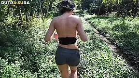 Stepdad catches stepdaughter in woods rips her virgin ass virginity gone