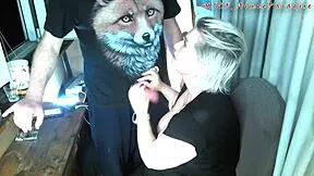 Old fox grabs her big tits then she sucks his cock so grateful??