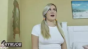 stella mars stretches yoga pants over curvy ass during hot workout
