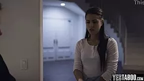 Busty petite latina teen babysitter gets railed hard by boss