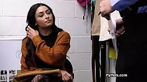 broke latina caught stealing food but mall cop offers her a wild deal instead!