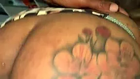 Str8rich Slams Ebony Ass on Moving Box Doggystyle Closeup