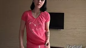 heart racing as beautiful 18yo brunette wakes to fuck stepdad doggystyle bent over morning quickie cum on ass