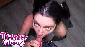 babysitter kiana begs for extra pay and gets her young 18+ pussy creampied hard!