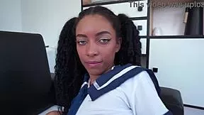 vitoria slim's slim brazilian ebony body breaks in double anal dap