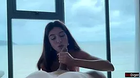 she begged for bbc on birthday but i slammed her white dick cum swallow