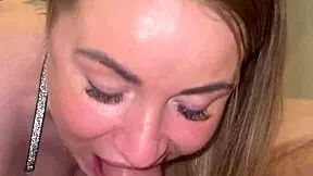 stepmom sucks my huge cock like a total pro in bedroom