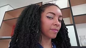 vitoria slim's slim brazilian ebony body breaks in double anal dap