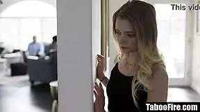 Stepfather sneaks in to fuck blonde teen after stepmom vanishes deepthroat taboo