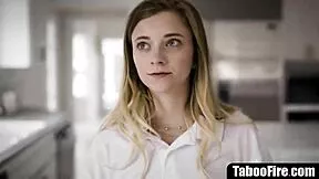 Stepfather sneaks in to fuck blonde teen after stepmom vanishes deepthroat taboo