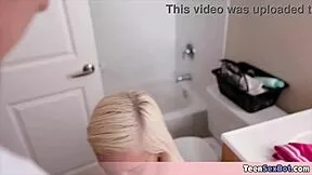 Tiny Dutch teen pussy wrecked by huge cock