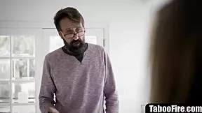 Stepfather sneaks in to fuck blonde teen after stepmom vanishes deepthroat taboo