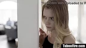 Stepfather sneaks in to fuck blonde teen after stepmom vanishes deepthroat taboo