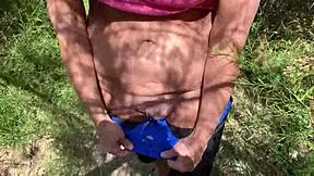 fuck and cum in thong in public park summer heat teasing every passerby